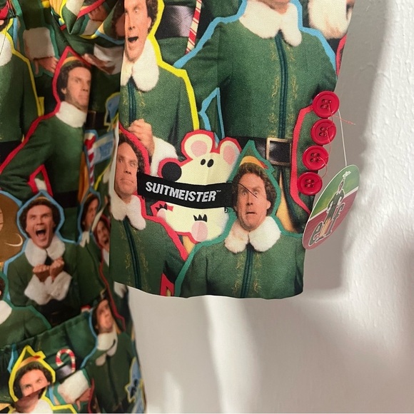 Suitmeister Buddy The Elf Holiday Christmas Blazer Small 34-36 Multicolor Unique - Picture 6 of 16